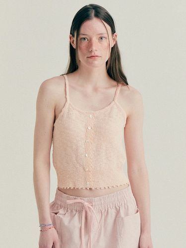 Slub Button Sleeveless Top (Pink) - Bensimon - Modalova