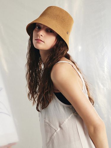 Venice Brown Bucket Hat - ELKE BLOEM - Modalova