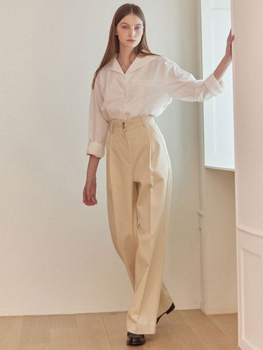 Two-buttons Loose-fit Pants - 2 Color - NONLOCAL - Modalova