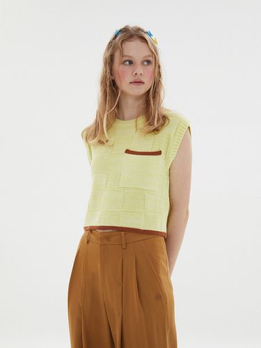 Cotton-Blend Knit Vest Yellow - ODD DEPARTMENT - Modalova