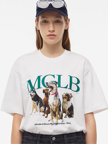 Dog Printed Overfit T (White) - MATCHGLOBE - Modalova