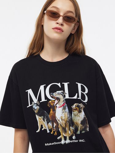 Dog Printed Overfit T (Black) - MATCHGLOBE - Modalova