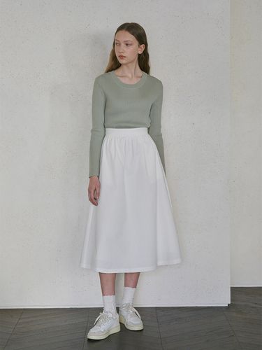 Cotton Shirring Skirt - URAGO - Modalova