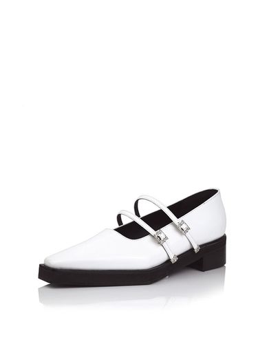 Ore Two Strap Buckle Loafer_White - MakMade - Modalova