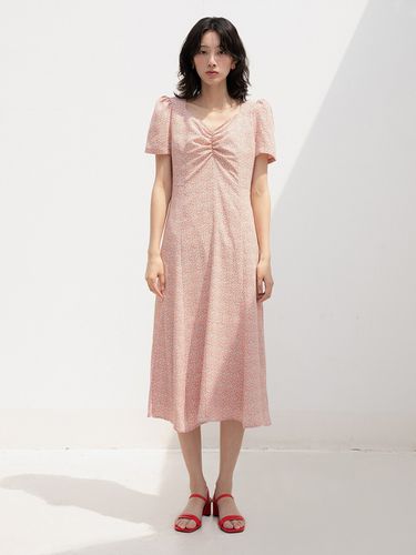 Dul Square Neck Puff Long Dress - REORG - Modalova