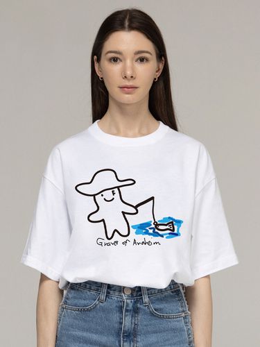 Human Fish Drawing Half Sleeve T-shirt - GRAVER - Modalova