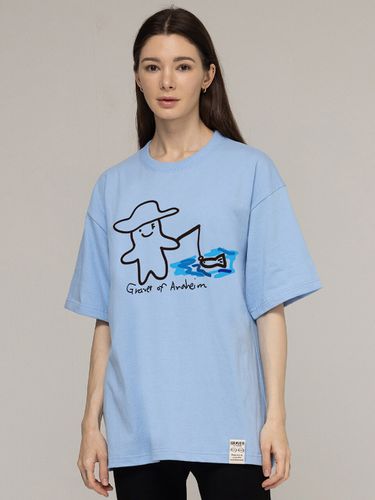 Human Fish Drawing Half Sleeve T-shirt - GRAVER - Modalova