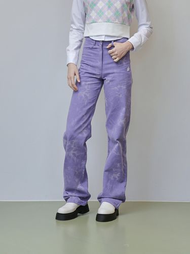 Color Washed Pants - Purple - salad bowls - Modalova