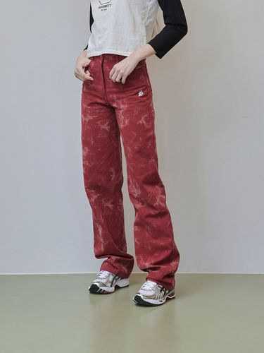 Color Washed Pants - Red - salad bowls - Modalova