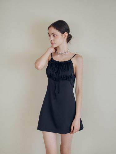 Satin Mini Dress - Black - salad bowls - Modalova