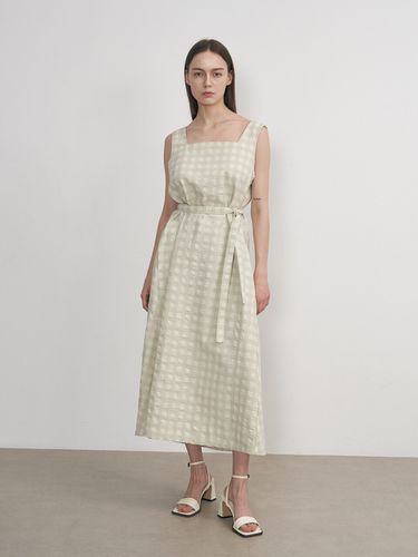 Embo Sleeveless Dress (Mint Check) - NEBELEVERYWEAR - Modalova