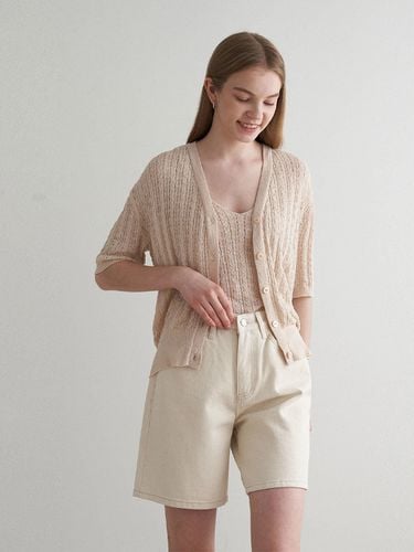 Twist Half Sleeve Knit Cardigan - ADAUL - Modalova