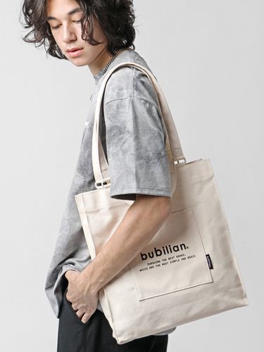 Two Handle Logo Eco Bag - bubilian - Modalova