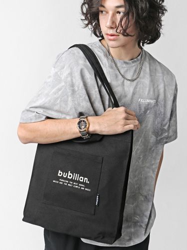 Two Handle Logo Eco Bag (Black) - bubilian - Modalova