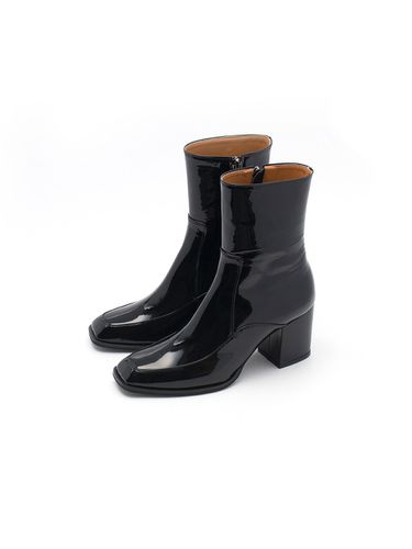 Glossy Ankle Boots_Black - COAGMENT - Modalova