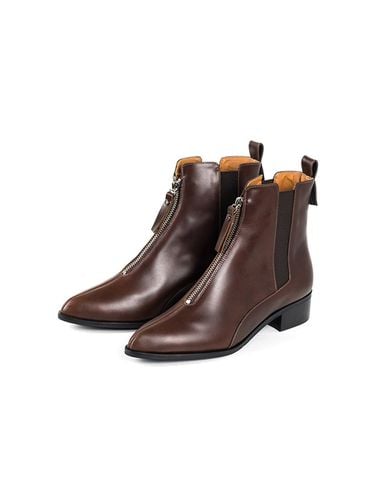 Front Zipper Ankle Boots_Dark Brown - COAGMENT - Modalova