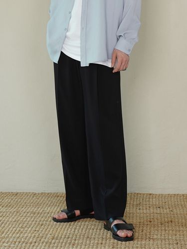 Light Weight Two Tuck Wide Slacks _ - LIEU HOMME - Modalova