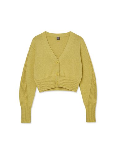 Women Cropped Cardigan _ Yellow - IOLO - Modalova