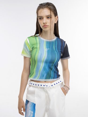 Printing Short Sleeve Crop Top - The GREATEST - Modalova