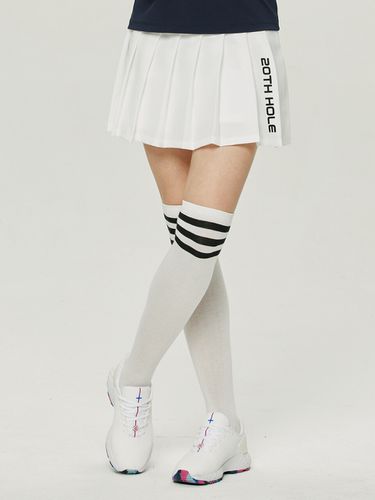 Logo Color Pleated Skirt _ White - 20TH HOLE - Modalova