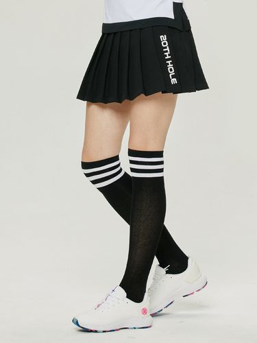 Logo Color Pleated Skirt _ Black - 20TH HOLE - Modalova