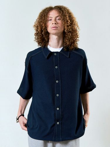 Short-Sleeve Terry Shirt Navy - SYNC - Modalova