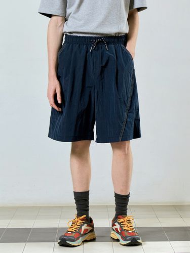 Unbalanced Track Shorts Navy - SYNC - Modalova