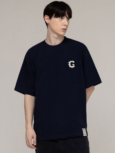 G Flower Graphic T-shirt Navy - GRAVER - Modalova