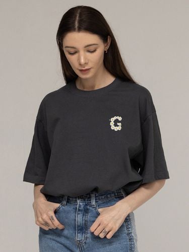 G Flower Graphic T-shirt Charcoal - GRAVER - Modalova