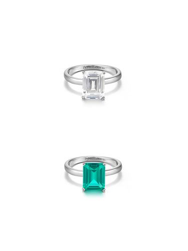 Silver925] Bold Emerald Cut Ring_CR0490 - TATIANA - Modalova