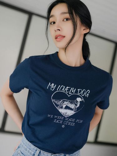 My Lovely Dog Tshirt - Navy - hardcore happiness - Modalova