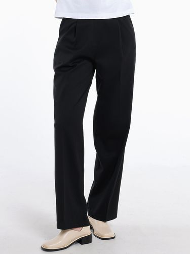 Straight Pin Tuck Slacks - hardcore happiness - Modalova