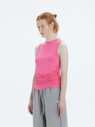 Ruched Side Tank Top (Pink) - THREE TO EIGHTY - Modalova