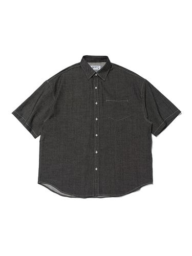 Over-Fit Short-Sleeve Denim Shirt - OTHERFITS - Modalova