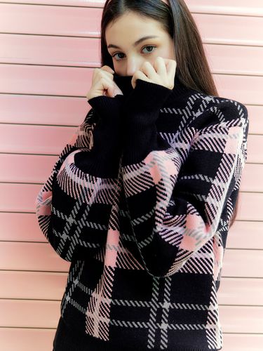 Check Knit Sweater - ZEROSTREET - Modalova