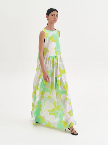 Tiered Draping Floral Maxi Dress () - Repwcet - Modalova