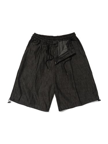 Wide Denim Shorts Black - OTHERFITS - Modalova