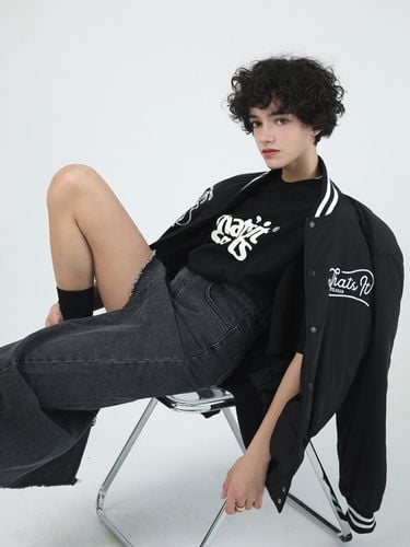 Classic Logo Varsity Jacket Black - THAT`S IT - Modalova