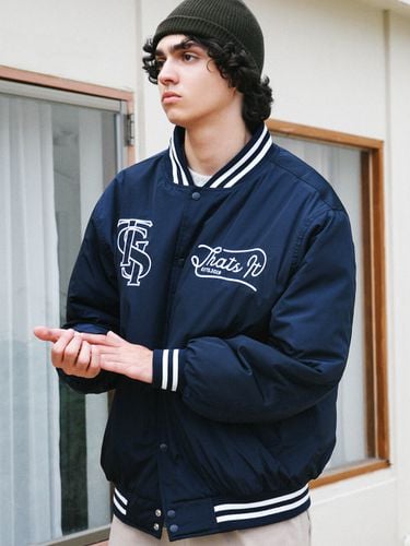 Classic Logo Varsity Jacket Navy - THAT`S IT - Modalova