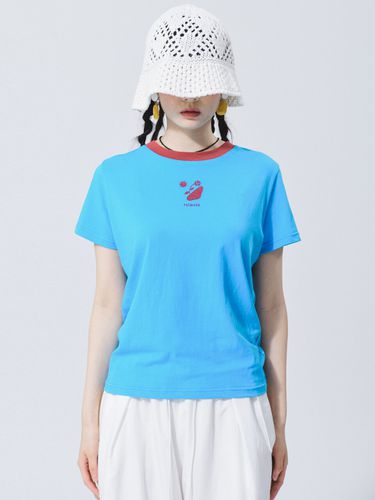 Mini Print T-shirt (Aqua Blue) - RALMODE - Modalova