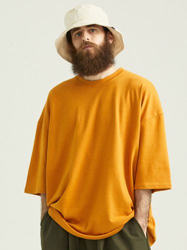 Overfit Box Short Sleeve T-Shirt_Mustard - CARGOBROS - Modalova