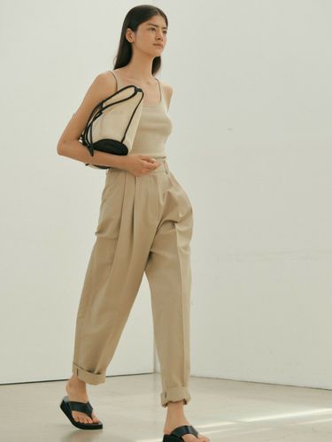 Linen Cotton Pant_Khaki Beige - octette - Modalova