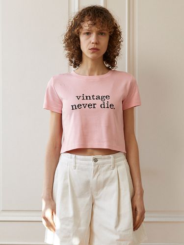 Printed Crop Top (Pink) - BISCUITSHOP - Modalova