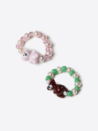 Teddy Bear Beads Ring - AEKKI - Modalova