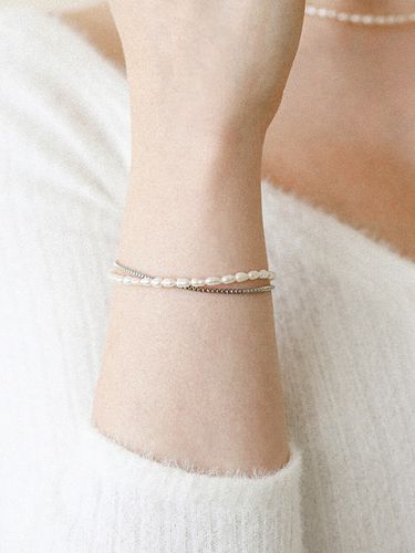 Pearl Layered Chain Bracelet (B043) - LAZYDAWN - Modalova