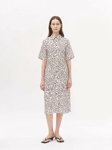 Tie Side Shirring Dress - COURRI - Modalova