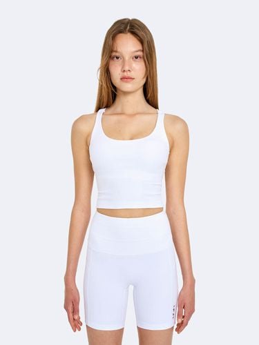 Cross Comfort Tank Bra_ White - INJIACTIVE - Modalova