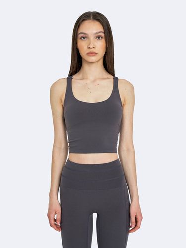 Cross Comfort Tank Bra_ Gray - INJIACTIVE - Modalova