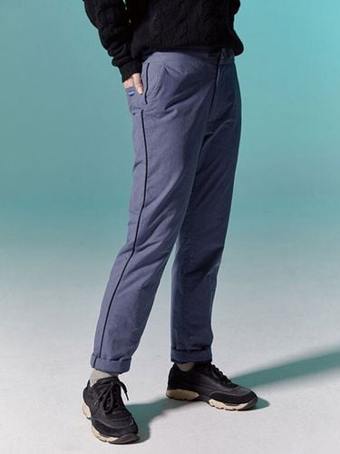 Piping-Detail Padded Trousers Blue - SENTIBONES - Modalova