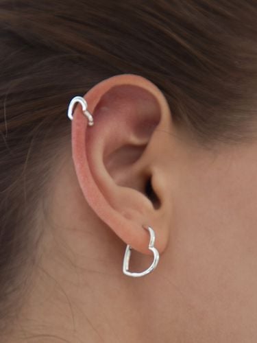 Cute Heart Mini Ear-cuff - Silver - nuavo - Modalova